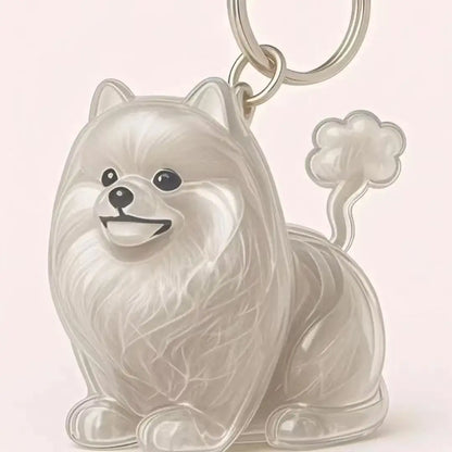 Dog Hair Storage Cute Pendant Keychain Bag Pendant Couple Car Key Chains Jewelry Souvenir Collection Gift Decoration Accessories