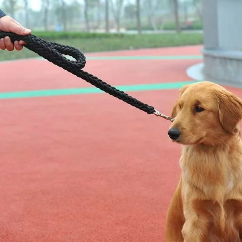 the TITANGRIP BRAIDED DOG LEASH - Large Dog Leash Nylon Braided Traction Rope, Pet Walking Thick Hand Rope for Bulldog, Rottweiler, Hound Dogs Accessories