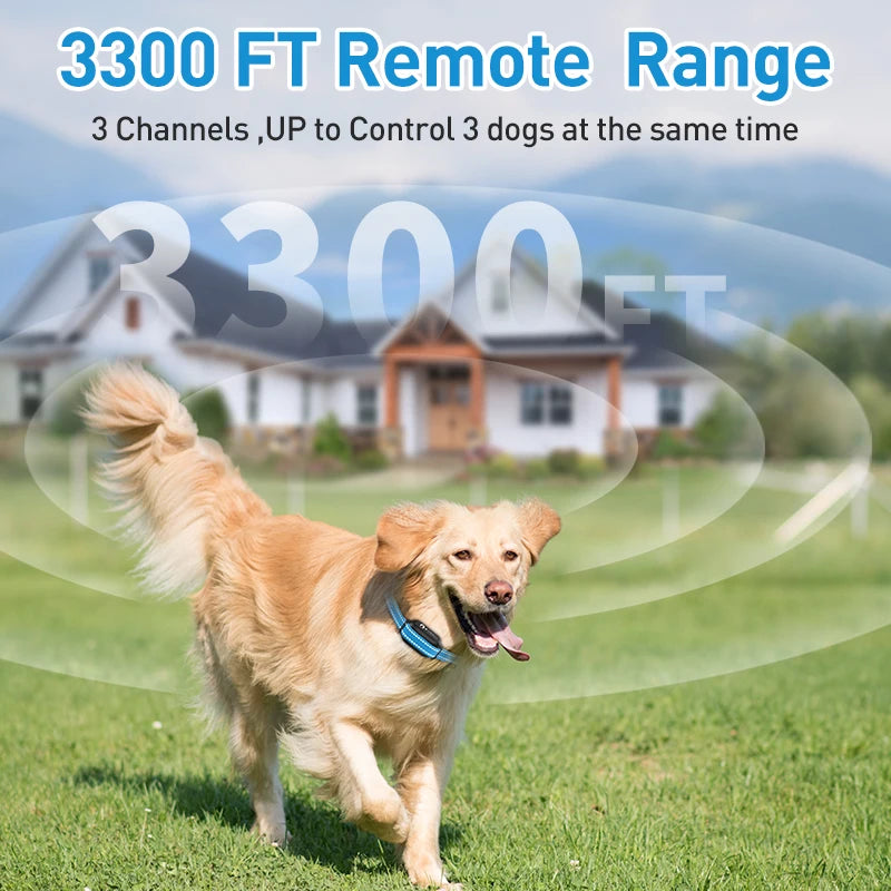 the DOG TRAINER COLLAR - Dog Training Collar with Remote 3300ft, Electric Dog Shock Collar for 3 Training Modes, Dogs E-Collar for Small/Medium/Large Dogs