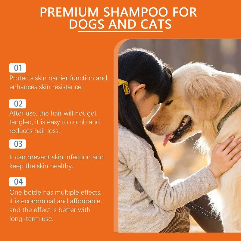 the SHAGGY SHAMPOO - 100ml Natural Ingredients Safe Efficient Formula, Pet Shampoo for Dogs & Cats, Removes Odor & Itch, Tangle, Flea & Insect Repellent