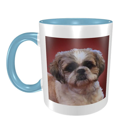 Shih Tzu Dog Mug Funny Ceramic Coffee Cups Tea Mugs Milk Cup Drinkware Gifts for Friends