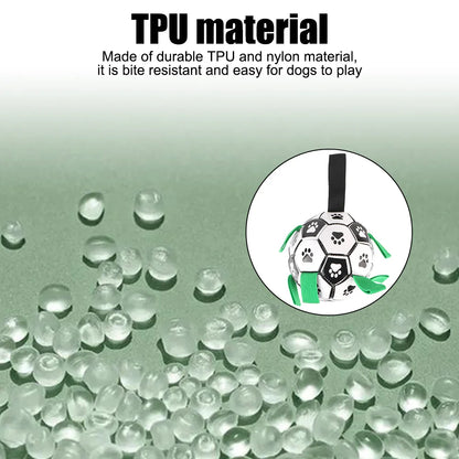 Pets Accessories Dog Bite Chew Balls Interactive Pet Football Toys 15cm Puppy Outdoor Training Soccer With Grab Tabs