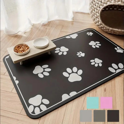 VIKAMA Summer Cartoon Pet Floor Mats Non-Slip Water Absorption Wear-Resistant Leakage Easy To Clean Dog Food Mats Cat Food Mats