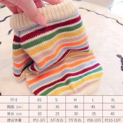 Winter Warm Clothes for Bichon Frise, Teddy, Yorkie, and Other Dogs. Thick Two-paw Sweater for Autumn and Winter Dog Walking.