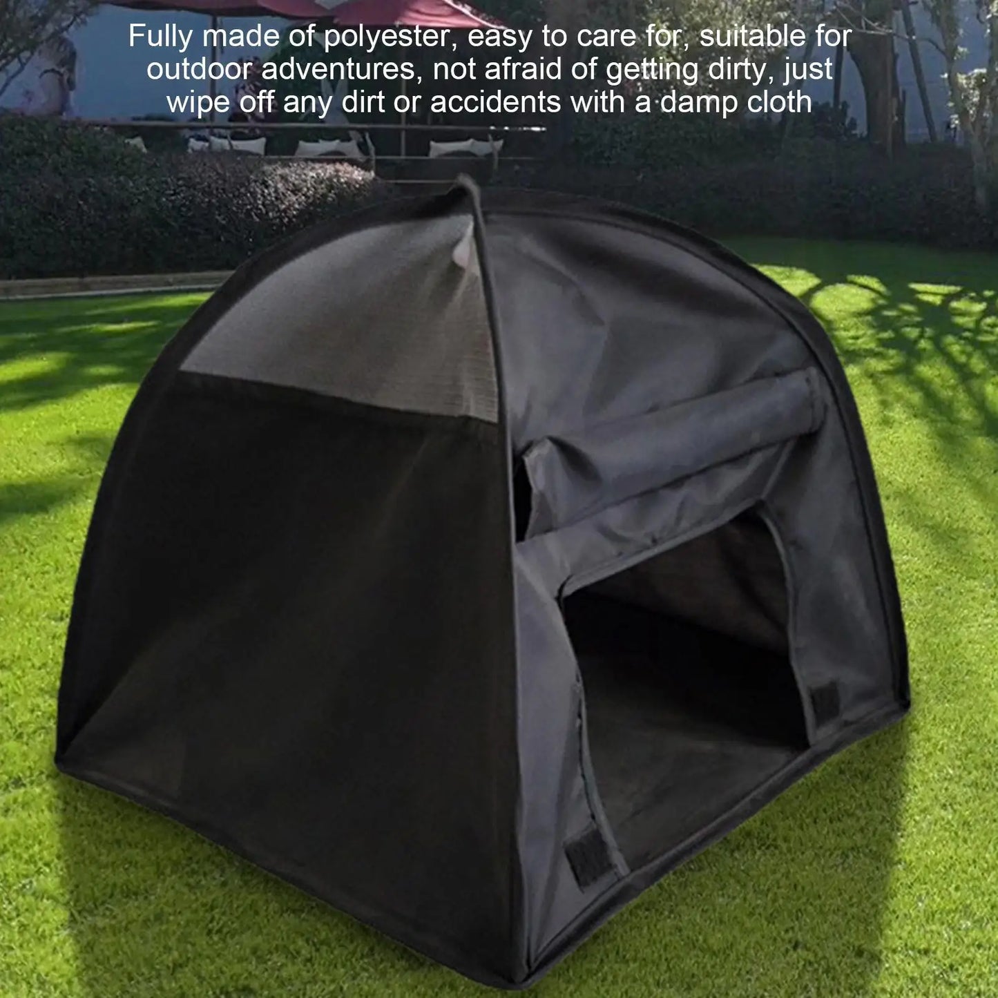 the BLACK DIAMOND DONE -Dog Sun Protection Tent, Pet Tent Outdoor Sun Protection, Cat and Dog Tent, Dog/Cat Fence Foldable Tent House for Puppies/Kittens