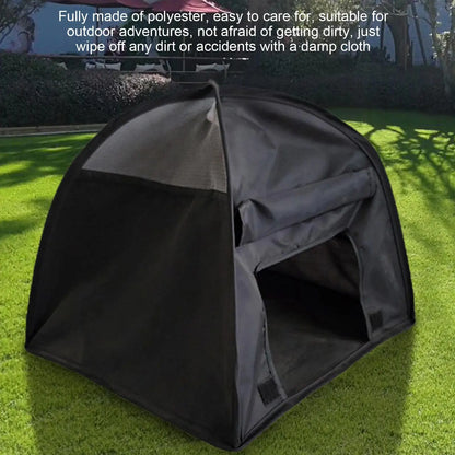the BLACK DIAMOND DONE -Dog Sun Protection Tent, Pet Tent Outdoor Sun Protection, Cat and Dog Tent, Dog/Cat Fence Foldable Tent House for Puppies/Kittens