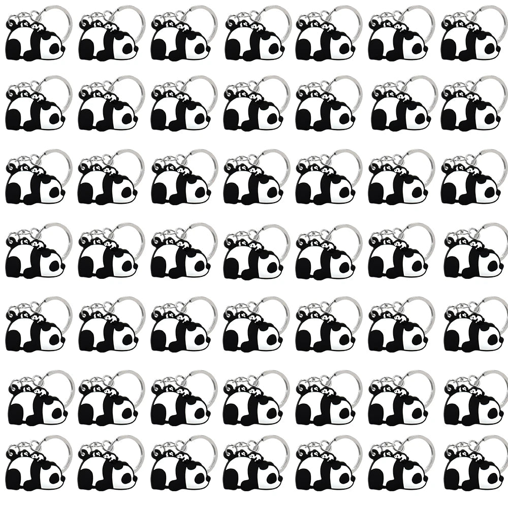 50PCS Cute Animal Keychain knife Ducks Dogs Cats Keyring for Women Men Kids Handbag Cool Car Key Accessories Friends Key Gifts