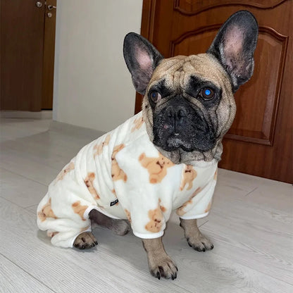 Soft Warm Fleece Dog Pajamas for Small Dog Cat Clothes French Bulldog Chihuahua Jumpsuit Poodle Shih Tzu Overalls Dogs Supplies