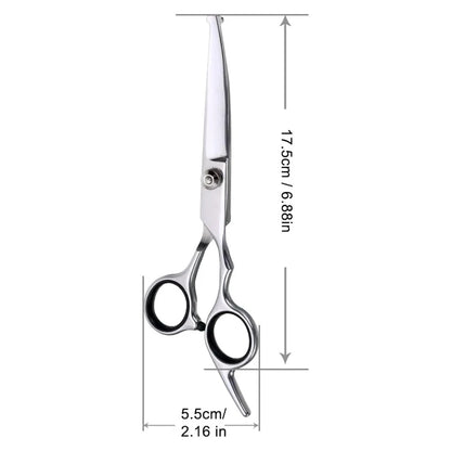 Pet Hair Scissors Grooming Stainless Steel Dog Scissors Pets Shears Animal Cutting Feet Ear Eye Hair Trimming