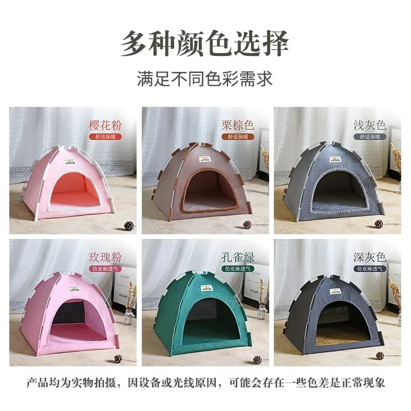 the DOG DOME - New Four Seasons Universal Pet Tent, Removable and Washable Cat and Dog Pet Nest, Summer Breathable Foldable Cat/Dog House