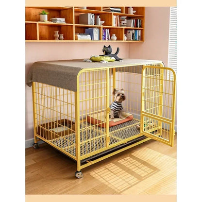 the BOLD & the BEAUTIFUL - Dog Indoor with Toilet Separation, Bold Pet Cage, Golden Retriever/Labrador Household Dog Cage, Playpen Dog Cage Medium/Large
