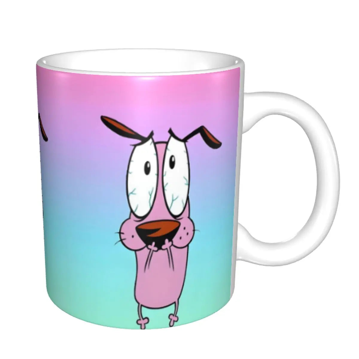 Personalized C-Courage The Cowardly Dog Coffee Mug DIY Ceramic Milk Tea Mug Cup
