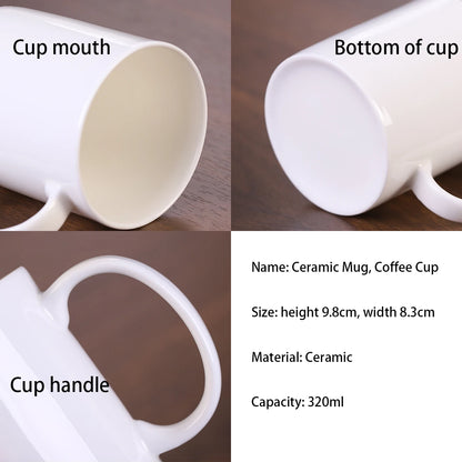 Ceramic Dog Lovers Mug - Insulated Reusable Coffee Cup with "Dogs Make Me Happy" Design - Machine Washable Multipurpose Gift for