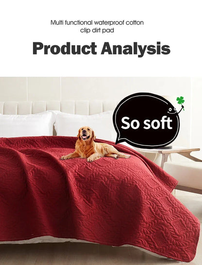 Dirt-Proof Bedspread Waterproof Dog Bed Cover Pet Blanket for Furniture Bed Protector Couch Cover for Dogs Cats Non-Slip Backing