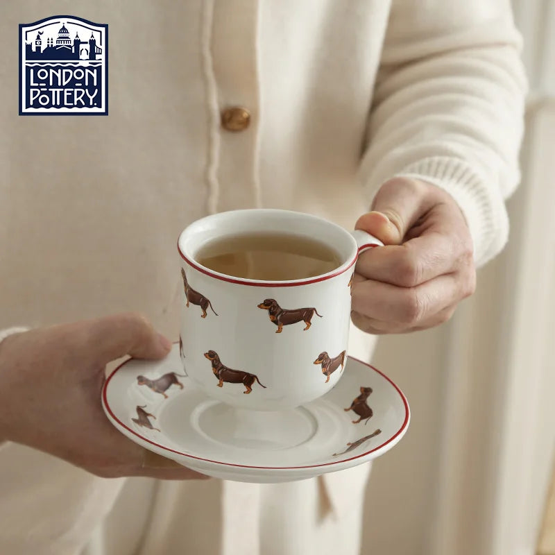 London Pottery 220ML Animal mug dish ceramics coffee cup Unusual tea Pair pottery tea cup set porcelain Cups for girlfriend gift