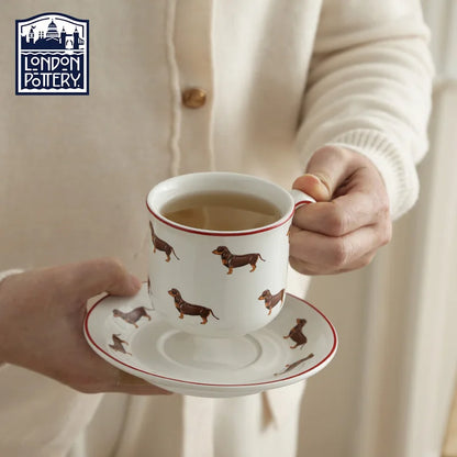 London Pottery 220ML Animal mug dish ceramics coffee cup Unusual tea Pair pottery tea cup set porcelain Cups for girlfriend gift