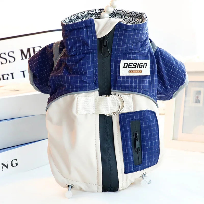 2025 Dog Clothes Winter Thick Functional Travel 3-Proof Down Jacket for Small Dog Cold-Resistant Outdoor Windproof Pet Outfit