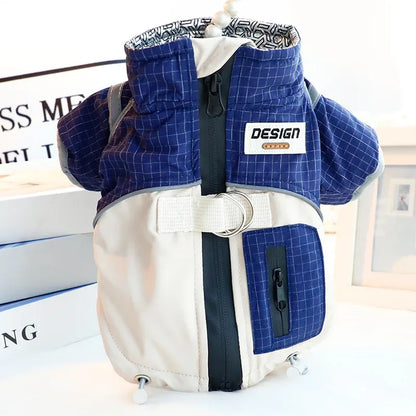 2025 Dog Clothes Winter Thick Functional Travel 3-Proof Down Jacket for Small Dog Cold-Resistant Outdoor Windproof Pet Outfit