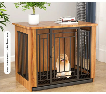 Heavy Duty Large Dogs Cage High Strength Steel Wood Easy To Install Dog Crate Pet Dog Kennel