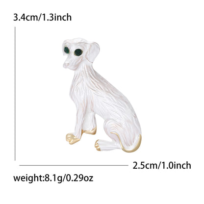 Classic Rhinestone Dog Brooches for Women Enamel Animal Pins Necklace Office Party Friend New Fashion Gifts Jewelry Accessories