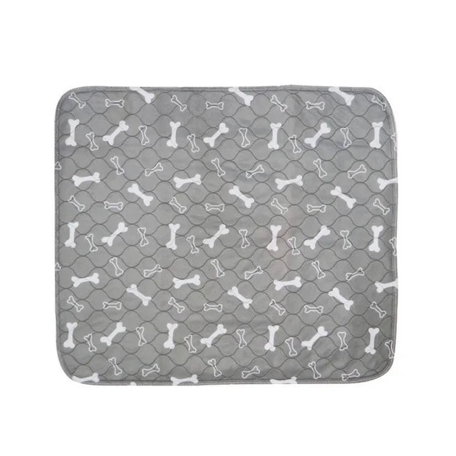 ZK20 Reusable Pet Urine Pad Washable Dog Cat Diaper Mat 3 Layer Absorbent Dogs Diapers Pads Bone Paw Print For Sofa Bed Floor