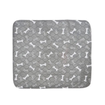 ZK20 Reusable Pet Urine Pad Washable Dog Cat Diaper Mat 3 Layer Absorbent Dogs Diapers Pads Bone Paw Print For Sofa Bed Floor