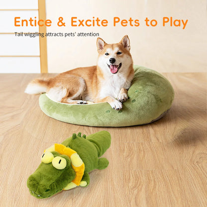 Interactive Dog Toys with Automatic Flapping Plush Squeaky Toys for Dog Durable Teething Toys Indoor Self-play Ipawspace