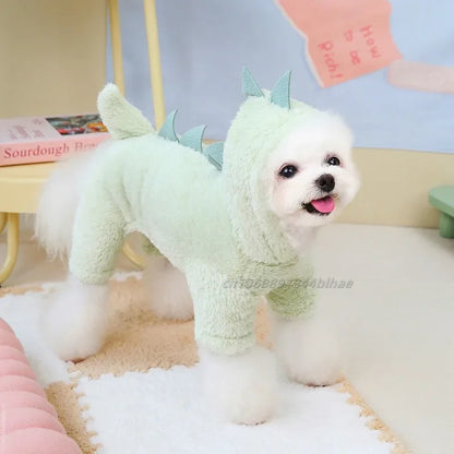 Winter Warm Fleece Pet Dog Jumpsuit for Small Medium Dogs Puppy Cat Pajamas Coat Chihuahua Clothes Pets Costume Yorkie Outfits