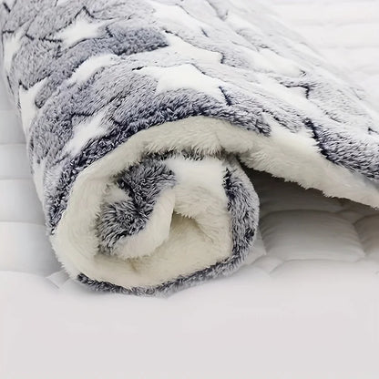 1pc Ultra-Soft Thermal Dog Crate Pad | Winter Heated Pet Bed Mat with Orthopedic Support for Warm Sleeping