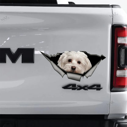 1pc Cute Car Stickers Pet Dog Car Trim Tear Polyethylene Decal Reflective Sticker Waterproof Car Motorcycle Notebook Furniture