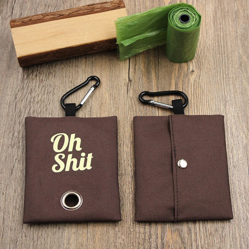 the FUNNY POOP BAG - Pet Supplies, Canvas Garbage Bags Poop Bag Dispenser, Portable Dog Poop Waste Bag Holder, Outdoor Puppy/Cat Pick Up Organizer