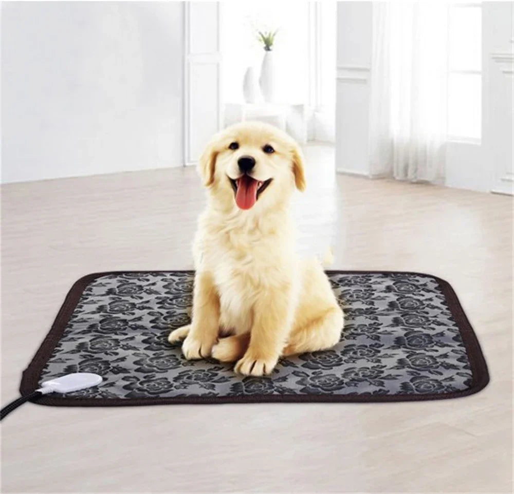 Pet Electric Blanket Winter Warming Pad Cat Dog Heated Nest Waterproof Warmer Power-Off Protection Bite-Resistant Mat Bed Gift