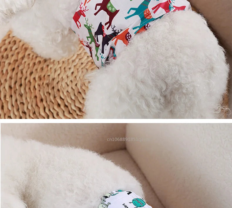 Washable Male Dog Physiological Pants Reusable Sanitary Underwear Belly Wrap Band Cotton Diaper For Large Small Medium Dog