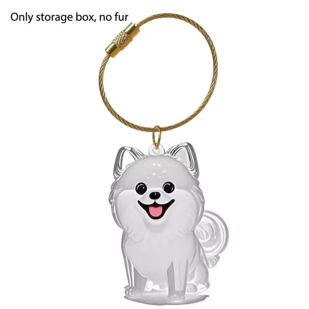 Keychain For Collecting Cat And Dog Hair, Fur Life Pendant For Dogs, DIY Pet Furs Collection Keychain, Pet Fur Keepsake