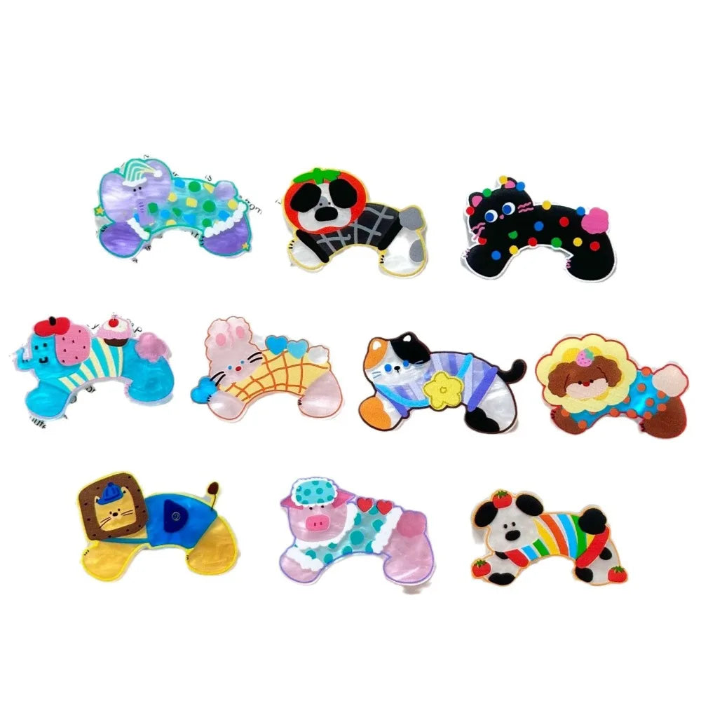 10pcs Personalized and Funny Dog Cat Refrigerator Magnets Cute Creative Refrigerator Magnets Whiteboard Stickers Decorative