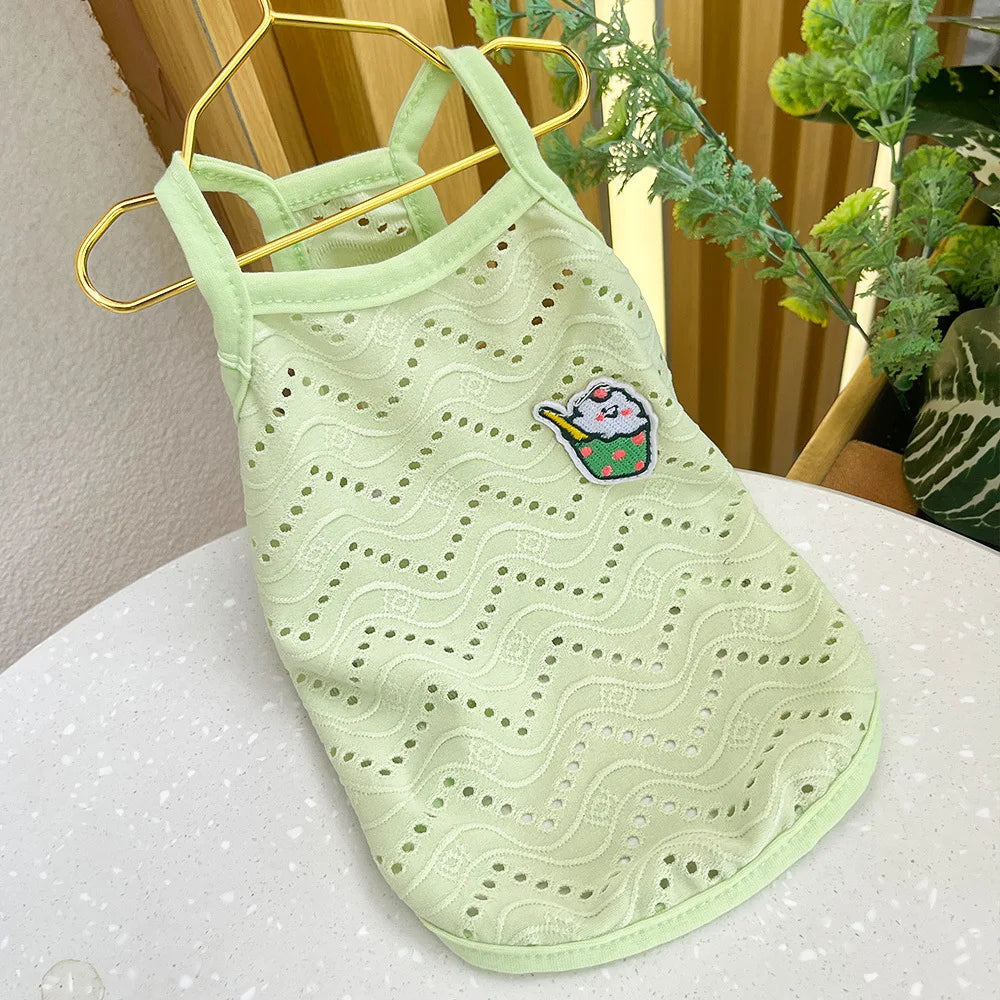 Dog Clothes for Small Dogs Thin Cute Dog Vest Puppy Clothes Breathable Chihuahua Clothes Cat Vest Pet Supplies