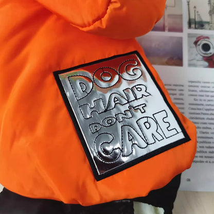Winter Snow Coat for Small Dogs Warm Thickening Dog Jacket Windproof Coat Outfit Puppy Clothing Silver Sticker Overall for Dogs