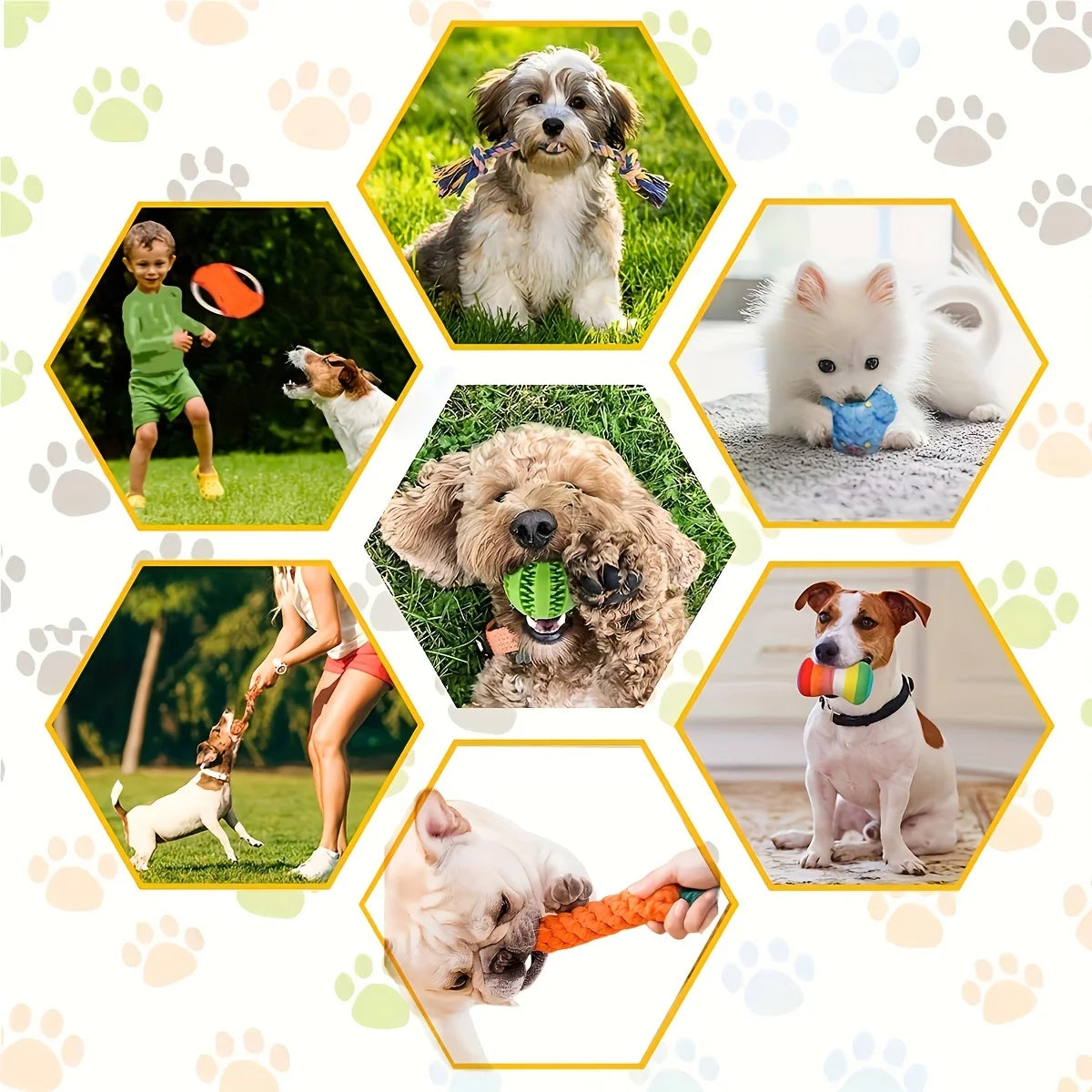 5/15/20/30pcs Random Type Durable Tough Interactive Cotton Pet Puppy Toys Vocal Toys For Small And Medium Dog Supplies