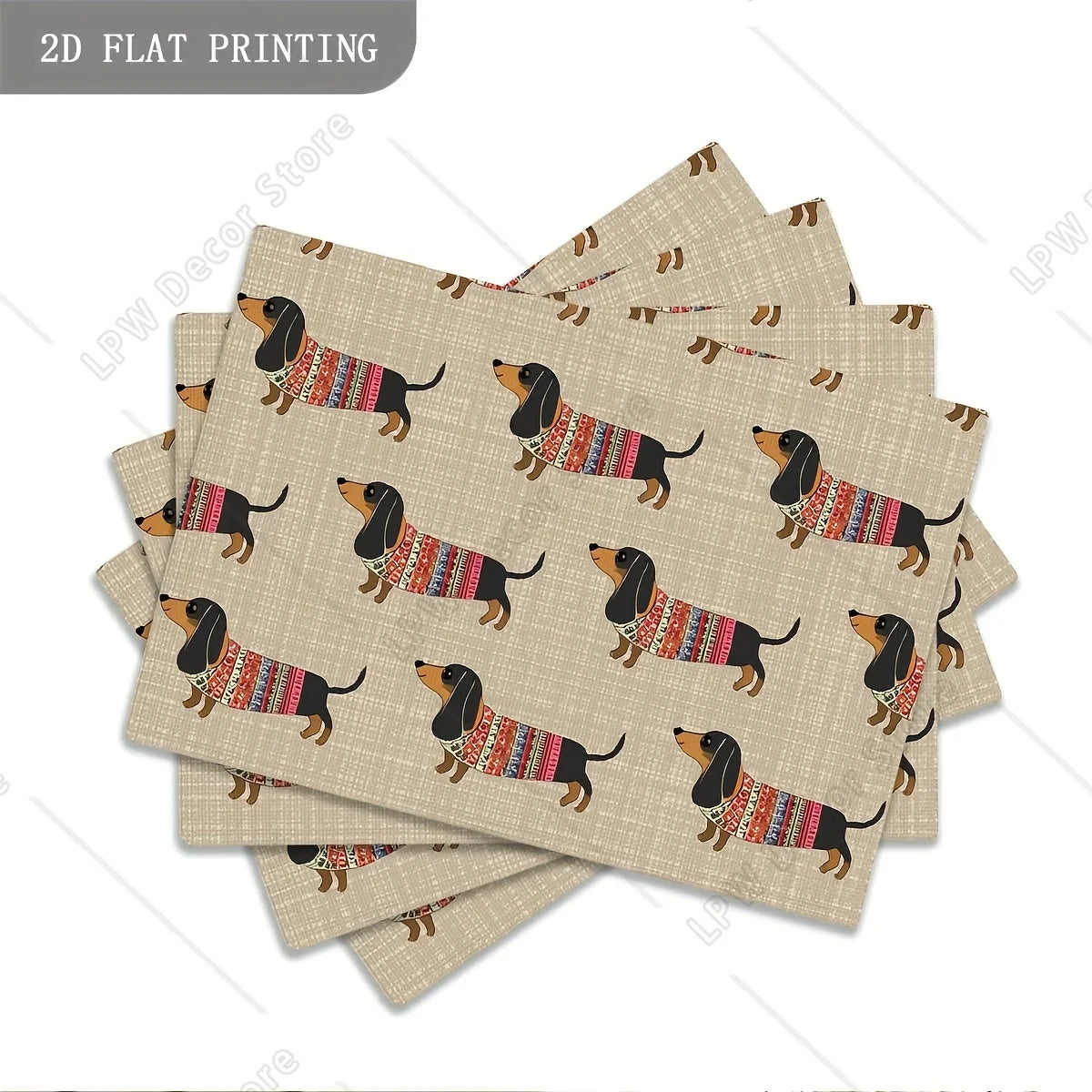Dachshund Dog Tribe Restaurant Kitchen Table Placemats Coasters Coffee Coasters Home Decor