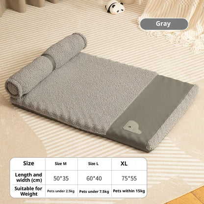 Four Seasons Dog Cat Bed Orthopedic Memory Foam Machine Washable Removable Cover All Season Comfort Mat for Small Medium Large