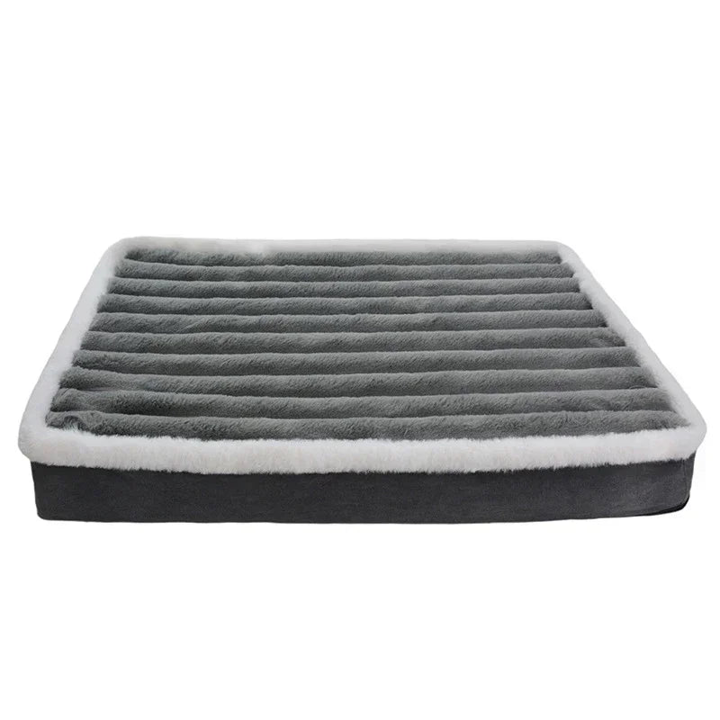 Dog Soft Bed Calming Cat Beds Pet Mattress with Removable Washable Cover Memory Foam Mat Dogs Crate Mats with Non-Slip Bottom
