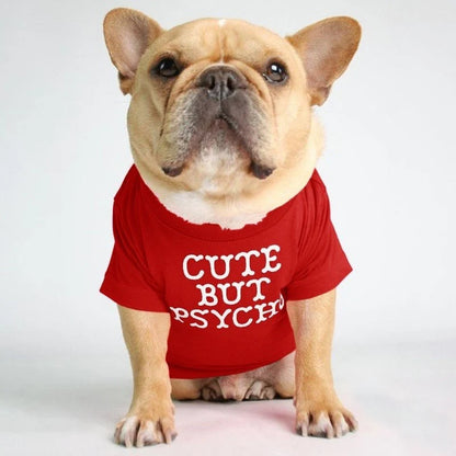 Spring Summer Pet Dog Clothes Round Neck T-shirt for Small Dogs French Bulldog Shiba Inu Puppy Pullovers Letter Print Vest