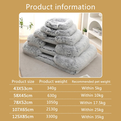 Half Surround Dog Bed Soft Square Pet Cat Sofa Full Filling Medium Pet Dog Kennel Plush Cat Cushion House