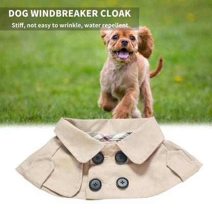 the SHERLOCK - Fashion British Style Dog Cloak, Windbreaker Corgi French Bulldog Pet Dog Bib, Pet Clothing Cape, Pets Costume Trench, Pet Supplies