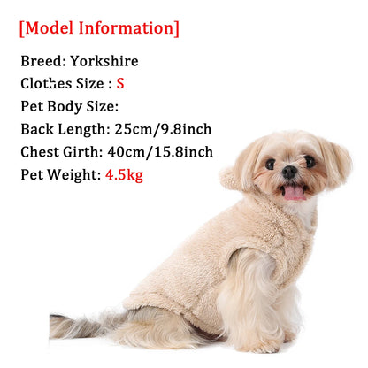 Cozy Pet Clothes Winter Soft Fleece Puppy Sweater For Small Medium Dogs Cats Cute Ear Hooded Jacket Coat Yorkshire Pug Apparel