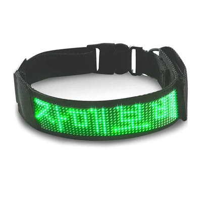 the NIGHTSYNC LED SAFETY COLLAR - LED Pet Collar, App Bluetooth Adjustable Luminous Waterproof Light Up Safety Dog Accessories Collar, Programmable USB Rechargeable