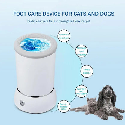 Portable Dog Paw Washer Automatic Pet Paw Cleaner Electric Paw Massager USB Rechargeable Designed for Small to Medium Dogs Cats