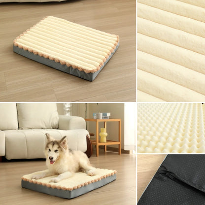 Dampproof Washable High Rebound Memory Sponge Dog Bed Detachable with Zipper Comfortable Pet Cushion Four Season Universal