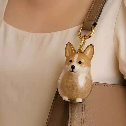 〔CC55〕Clear Puppy Hair Memorial Keepsake Capsule Pet's Dog Fur Container Pendant Keychain Decor Pet Lovers Home Display Gifts