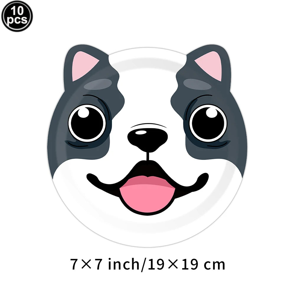 Pet Dog Cupcake Toppers Pet Dog Themed Birthday Party Supplies Dogs Face Cake Toppers Puppy Theme Birthday Party Decorations